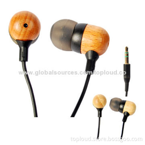 Earphones for iPod w/assorted colors, bass sound, 3.5mm plug, metal ear shell, microphone for call